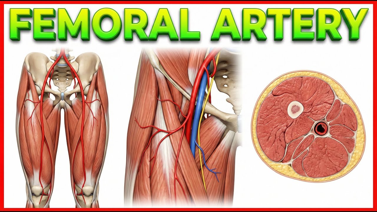 Femoral Artery Anatomy Animation | Origin, Course, Branches & Termination | USMLE Step 1
