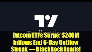 Bitcoin ETFs Surge: $240M Inflows End 6-Day Outflow Streak – BlackRock Leads!