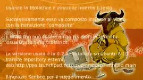 Esempio di titolazione scorrevole con Kdenlive