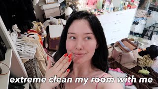 extreme clean my room with me + organize my skincare