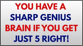 YOU HAVE A SHARP GENIUS BRAIN IF YOU GET JUST 5 RIGHT IN THIS TRIVIA QUIZ! | GK & SCIENCE CHALLENGE screenshot 1