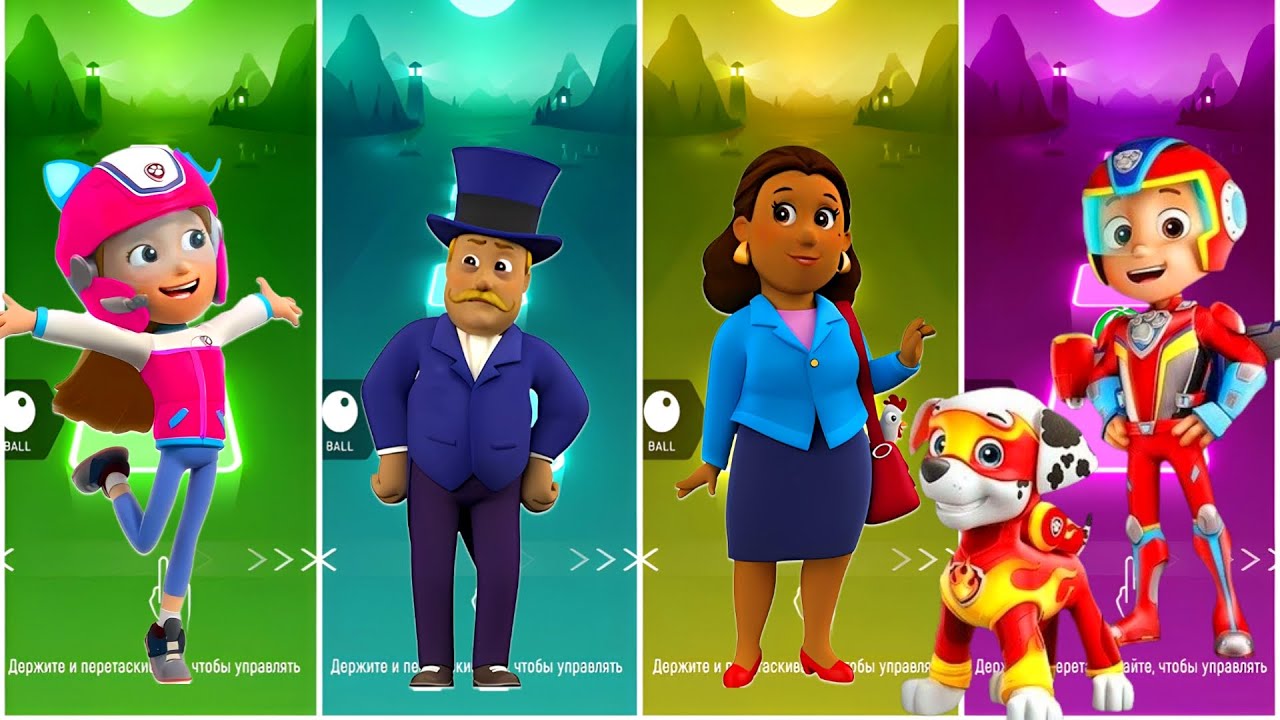 Paw Patrol Team Sky vs Ryder vs Rublle vs Marshel Coffin Dance Music Tiles Hop Edim Rush