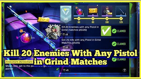 Call Of Duty Mobile Kill 20 Enemies With Any Pistol in Grind Matches Task Complete