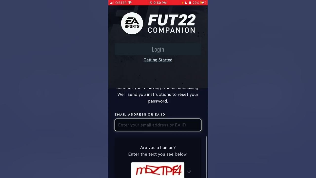 How to LOG IN with EA ACCOUNT to FIFA FUT 22 COMPANION APP? 