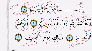 كيف نقرأ سورة الفاتحة كما قرأها النبي صلي الله عليه وسلم720P HD