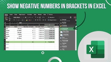 How To Show Negative Numbers In Brackets In Excel