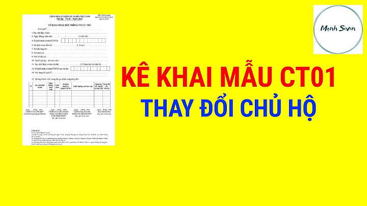 Hướng dẫn khai mẫu thay đổi hộ khẩu