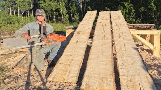 Milling Aspen Lumber with Alaskan Chainsaw Mill