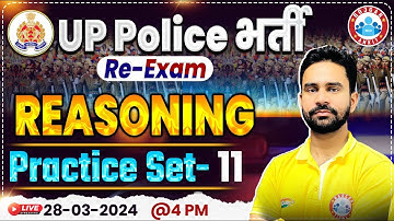 UP Police Constable Re Exam 2024 | UPP Reasoning Practice Set 11, UP Police Reasoning By Rahul Sir