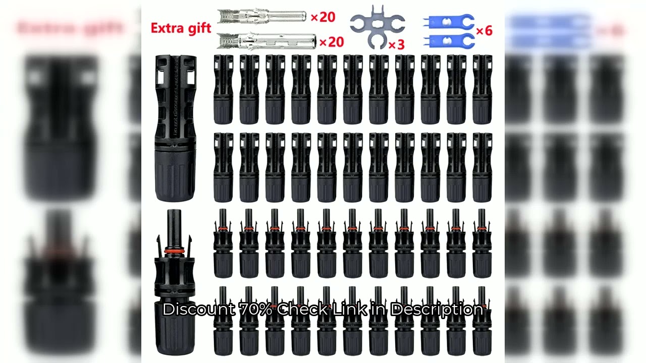 600/400/200/100/40/20/10 Pcs Photovoltaic Solar Connector Kit 1000V 30A Panel Solor Connectors for P