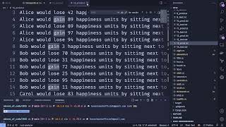 Advent of code 2015 day 13