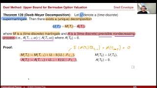 Lecture 2023-1 Session 31: Numerical Methods: Bermudan Option Valuation: Dual Method
