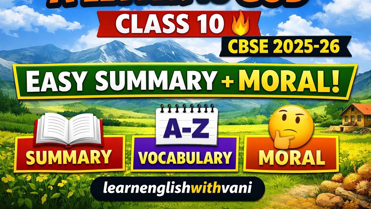 A Letter to God Class 10 🔥 Easy Summary, Vocabulary & Moral | CBSE 2025-26