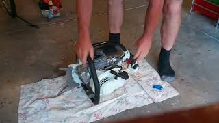 Stihl 090 Starting and running