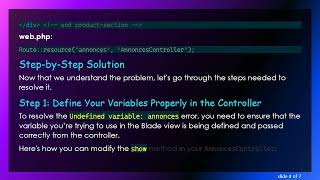 Resolving the Undefined variable: annonces Error in Laravel 6
