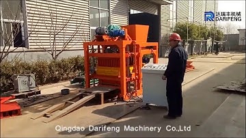 QT4-25 Semi automatic concrete hollow block making machine