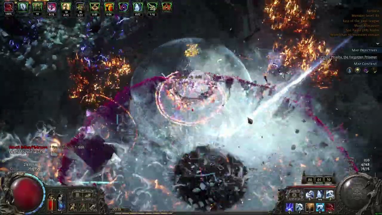 Werewolf Warbringer armour explosion demo (PoE2 Last of the Druids)