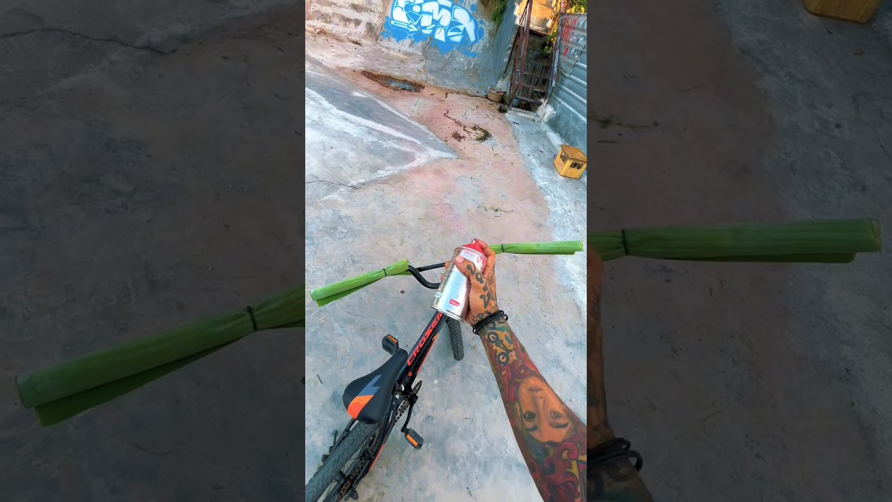 Eksperimen!! Modifikasi Sepeda Handgrips Daun Pisang 