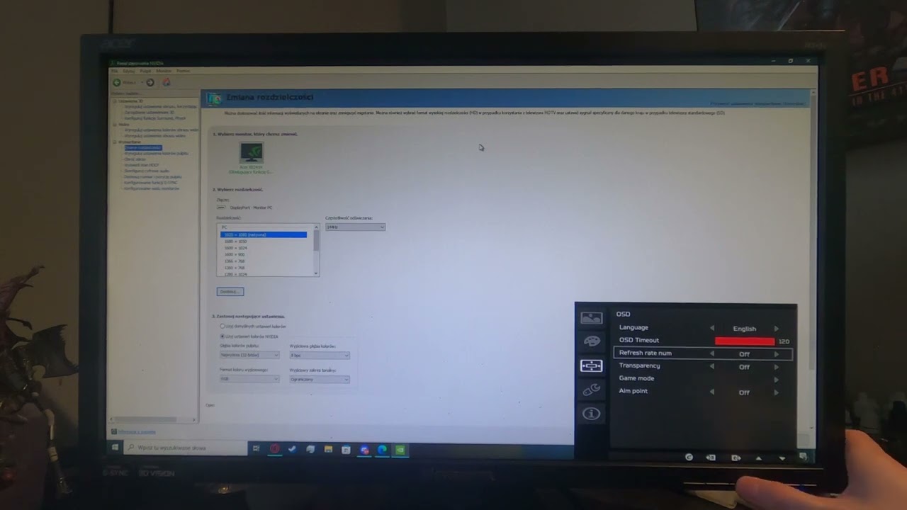 Acer XB241H   How to add refresh rate watermark
