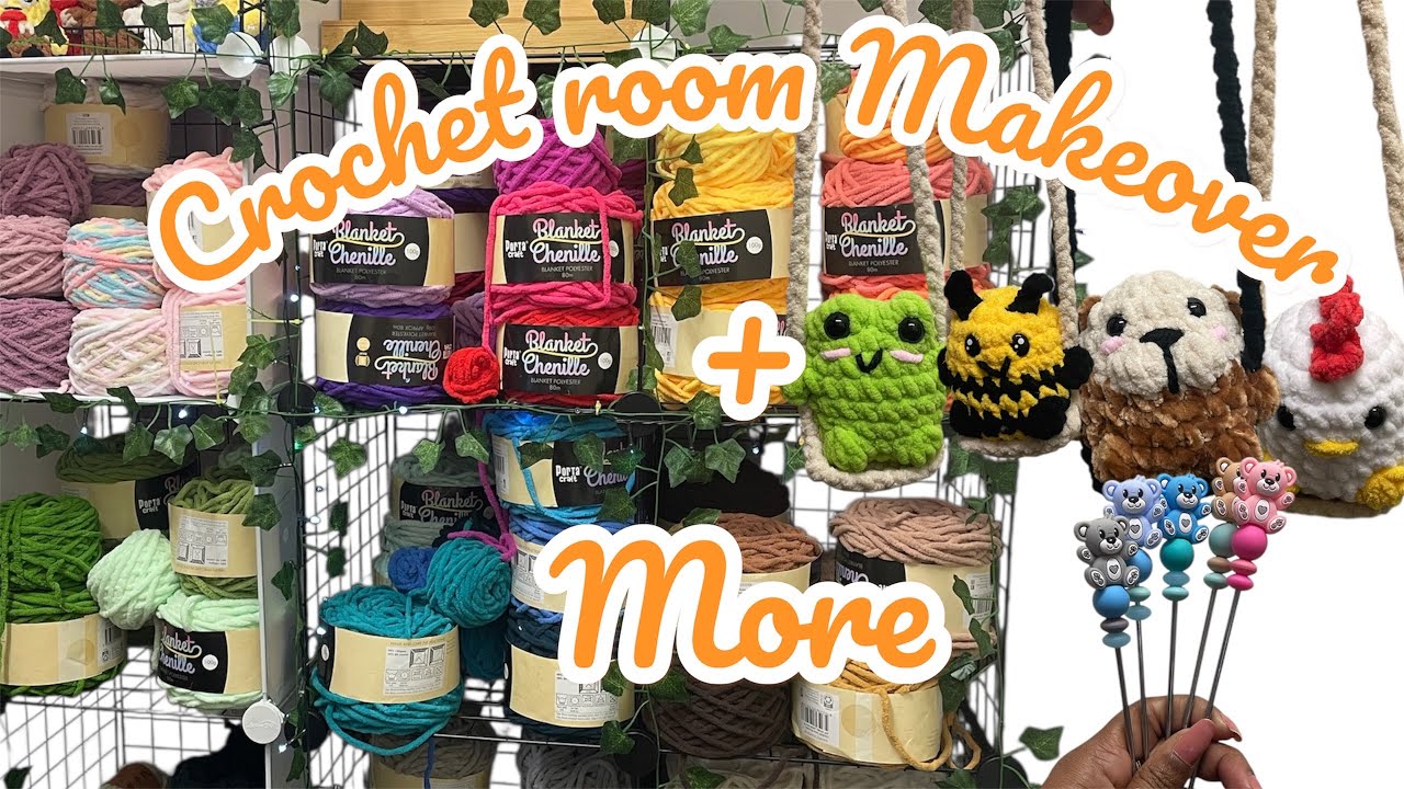 Crochet Room Makeover! 🧶 Organising My Yarn Storage + Designing a New Pattern