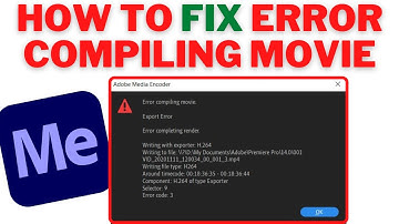 How To FIX Adobe MEDIA ENCODER Error Compiling Movie | Error Completing RENDER | ERROR CODE 3