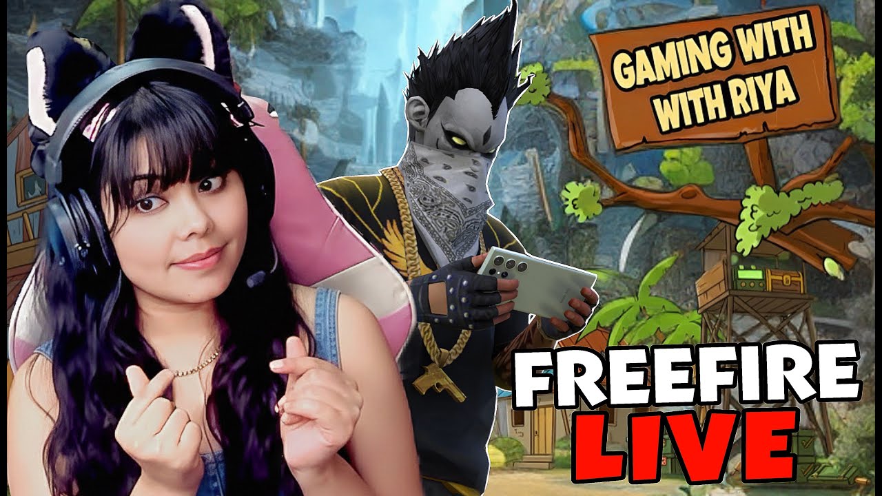 🔴FREE FIRE LIVE WITH RIYA AND 1 VS 4 GUILD TEST😎 