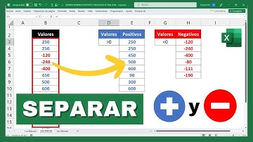 🔴Separar números POSITIVOS y NEGATIVOS en Excel con FILTROS AVANZADOS