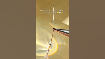 did i bead my crush’s name into a necklace? maybe 👀 | Gold Morse Code Beaded Necklace #shorts