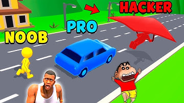 NOOB vs PRO vs HACKER with SHINCHAN and CHOP in SHAPE-SHIFTING GAME IN HINDI | AMAAN-T