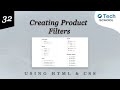 Creating Product Filters with HTML & CSS