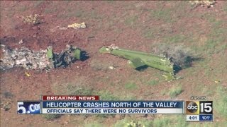 Helicopter crashes north of the Valley