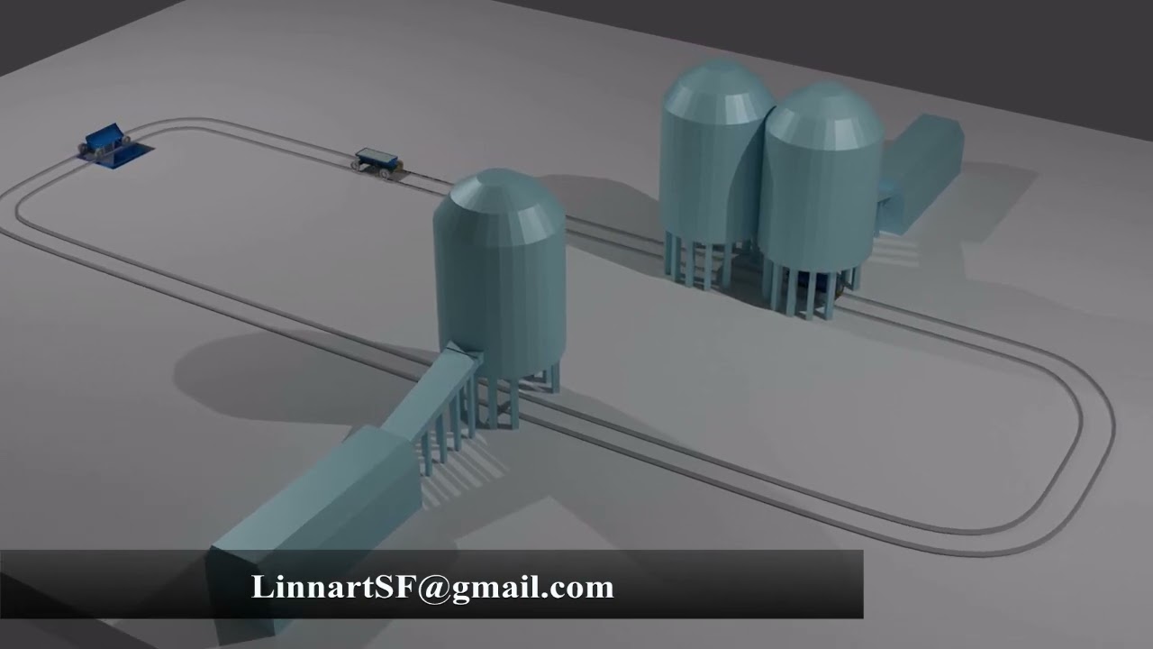 DES model of transfer wagon system for bulk materials