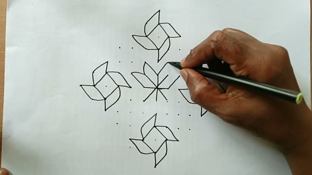 Simple kolam 13*1 dots