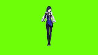 【MMD】Greenscreen Genshin Impact Yelan Sad Cat MMD Motion