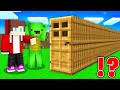 What JJ and Mikey Find inside THE LONGEST DOOR in Minecraft Maizen?