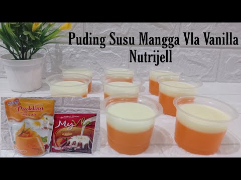 Cara Buat Puding Susu Nutrijell Rasa Mangga