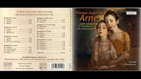 Thomas Augustine Arne - Eight Sonatas of Lessons f...