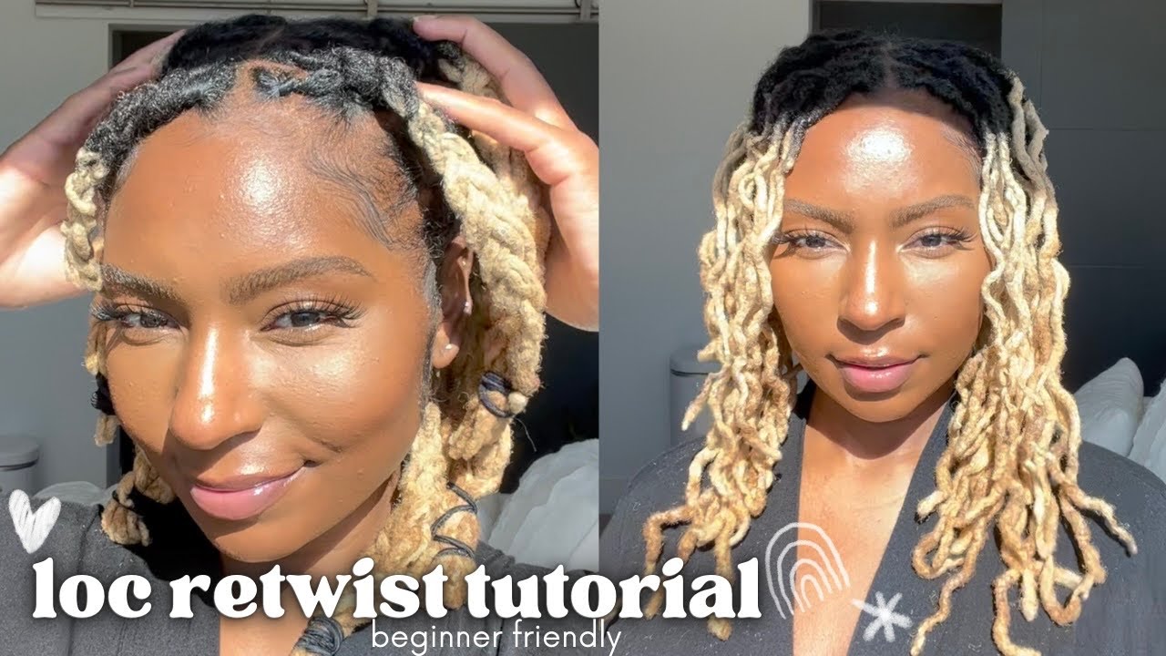 EASY LOC RETWIST, with clips & without clips tutorial