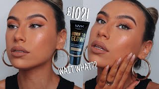 10 hour wear test NYX BORN TO GLOW FOUNDATION REVIEW | the best drugstore foundation??! | March 2021