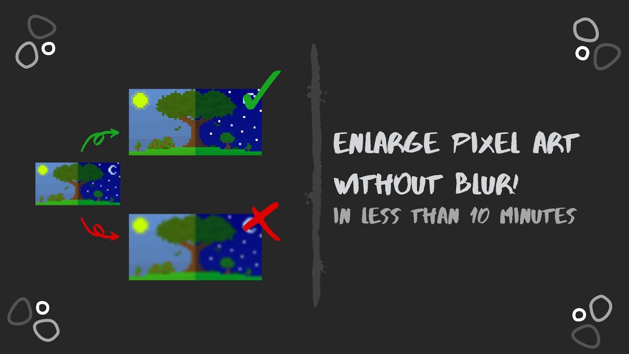 how to enlarge pixel art without blurring