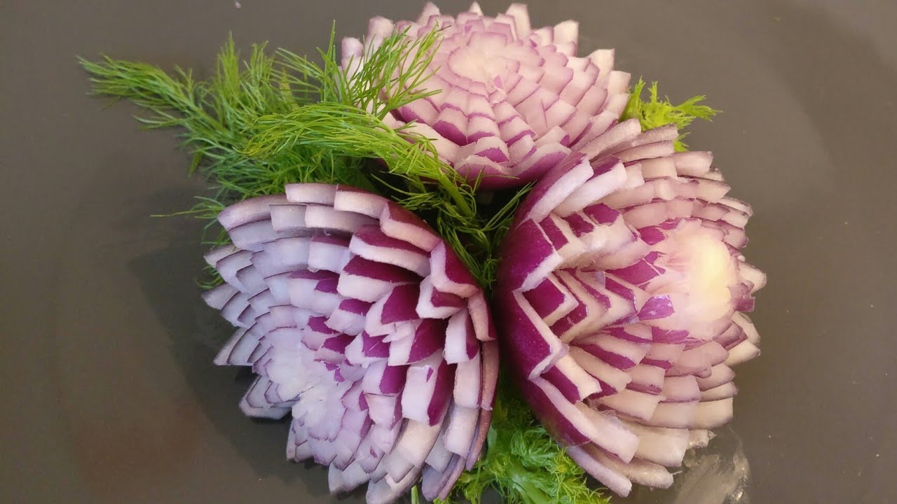 Carving red onion YouTube