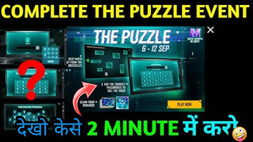 HOW TO COMPLETE THE PUZZLE EVENT in 2 minutes | FREE FIRE NEW EVENT | THE PUZZLE EVENT KESE KARE |