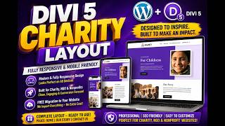 Divi 5 Charity Layout for WordPress | Fully Responsive NGO Website Template + FREE Website Migration