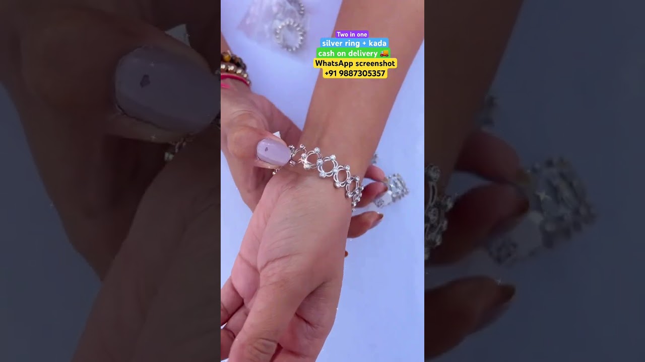 New beautiful two in one silver ring + kada, with 67% discount on instant first order 