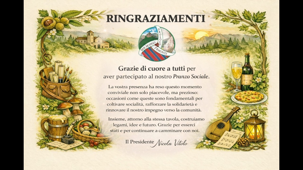 Pranzo Sociale 22 febbraio 26