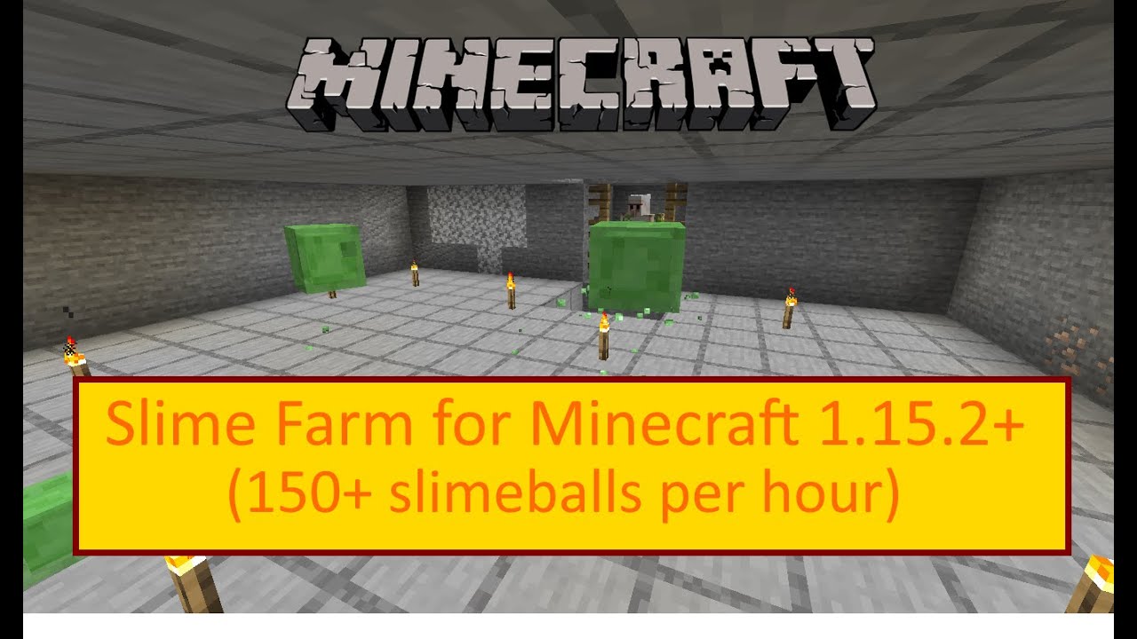 Slime Farm for Minecraft 1.16.2+ with Campfire(150+ slimeballs per hour ...