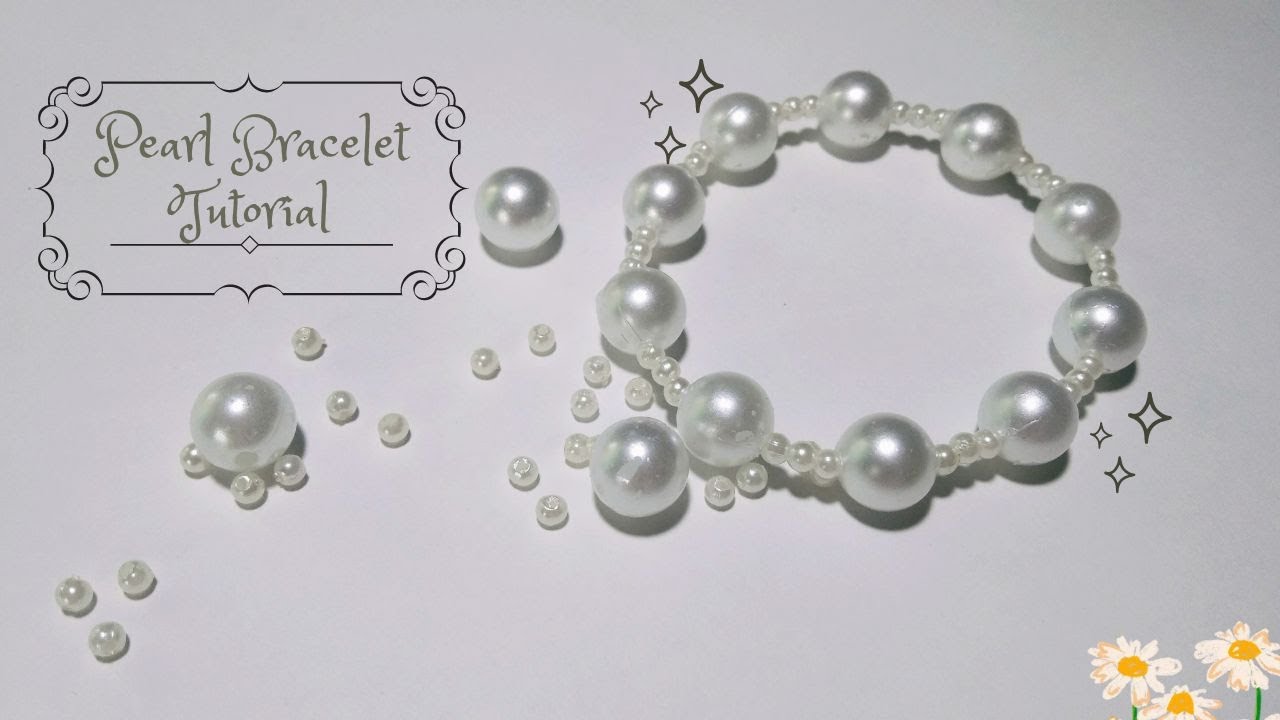 DIY Easy Pearl Bracelet Tutorial | Namrata DIY - YouTube