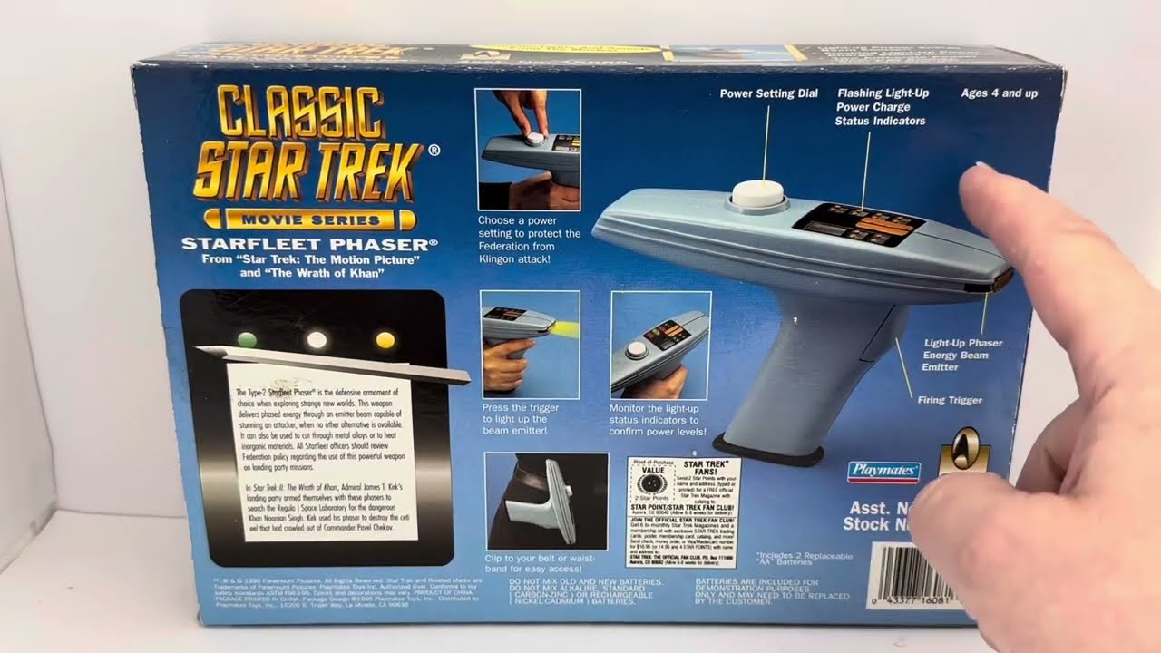 CLASSIC STAR TREK フェイザーガン　プレイメイツ社製 Playmates CLASSIC STAR TREK Phaser | The Federation