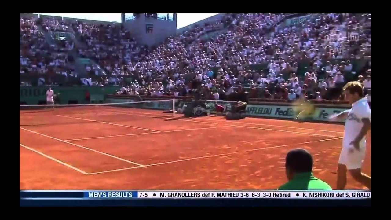 Richard Gasquet amazing backhand return winner vs Andy ...