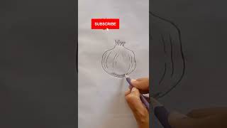 shortpomegranate pincil sketch drawingart easy to draw step by stepsimpleconcept of today